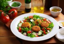 Σαλάτα με κεφτεδάκια κοτόπουλου