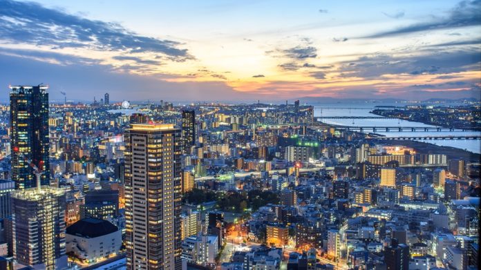 Cityscape,View,Of,Osaka,Downtown,From,Umeda,Sky,Building,Observation