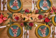 Χριστουγεννιάτικες επιτραπέζιες διακοσμήσεις με αλεξανδρινά