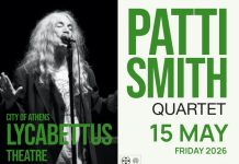 Patti Smith Quartet | Παρασκευή 15 Μαΐου 2026 | Δημοτικό Θέατρο Λυκαβηττού
