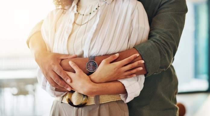 Hands,,Couple,And,Hug,With,Closeup,In,Home,For,Bonding,