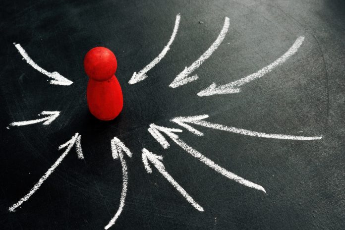 Assertiveness,And,Be,Assured,Concept.,Red,Figure,And,Arrows.