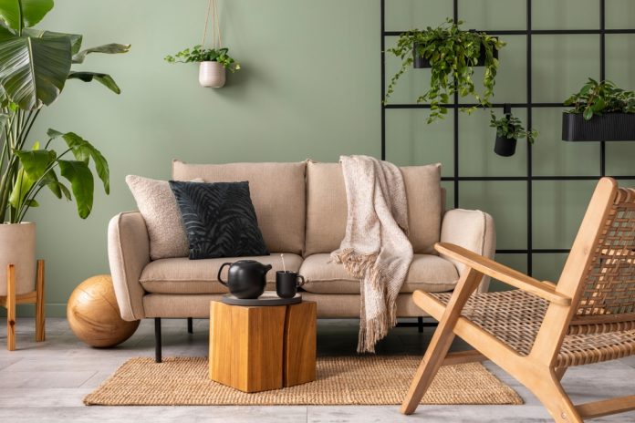 The,Stylish,Composition,At,Living,Room,Interior,With,Design,Beige