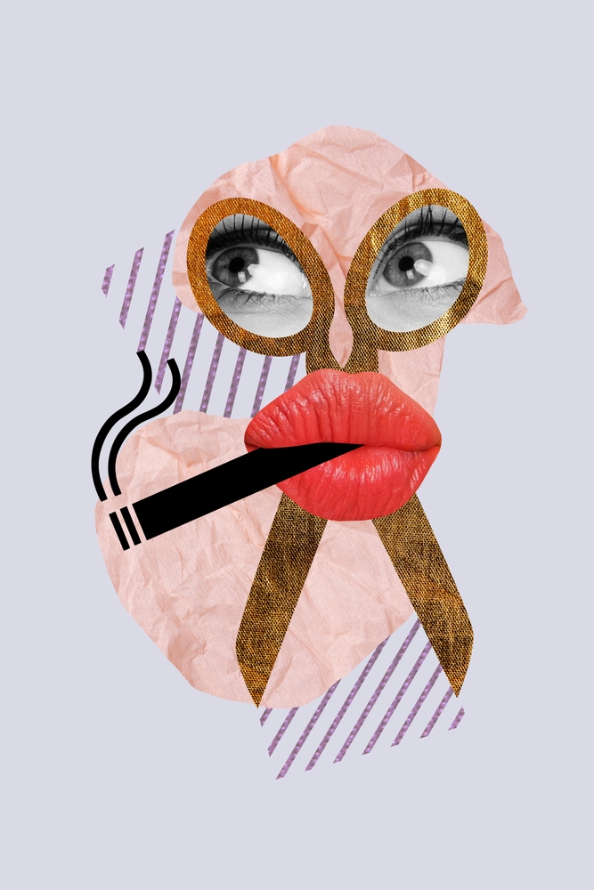 3d,Retro,Abstract,Creative,Artwork,Template,Collage,Of,Strange,Scissors