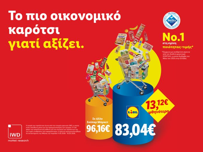ΔΤ_Lidl Ελλάς Παραμένει το πιο οικονομικό καρότσι γιατί αξίζει!