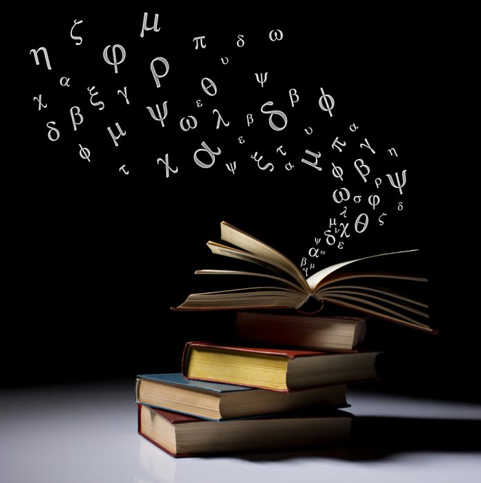 Stack,Of,Old,Books,,One,On,Top,Opened,With,Letters